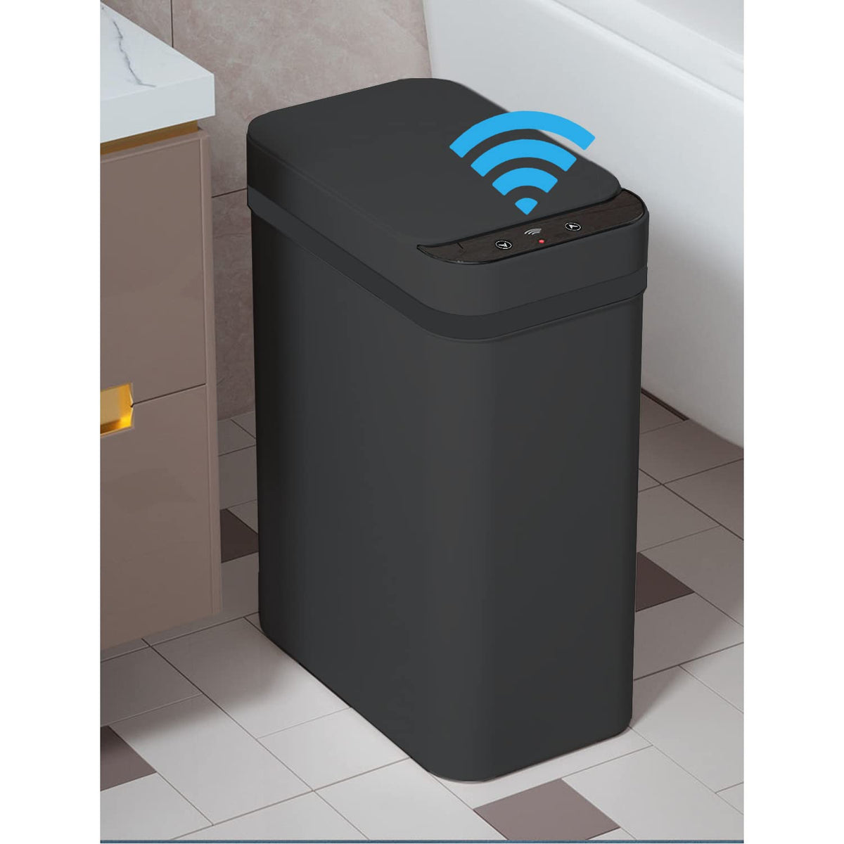2.5 Gallon Smart Trash Can Sensor Motion - Touchless Bathroom Trash Can