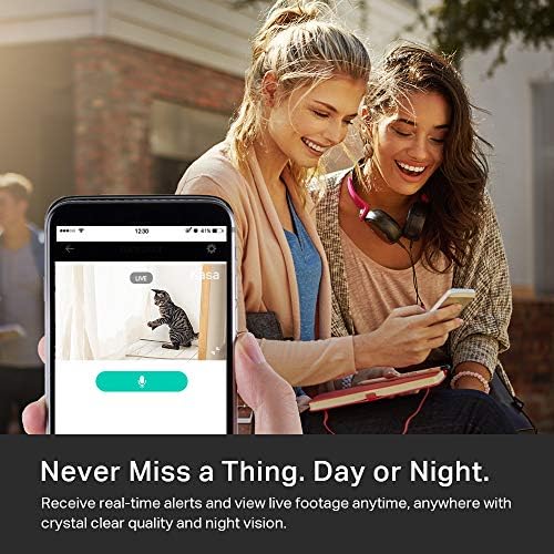 Kasa 1080p Indoor Wired Security Camera, Baby & Pet Monitor, EC60 | Motion Detection & Tracking, 2-Way Audio, Night Vision, Subscription-Free Local Storage or Optional Cloud