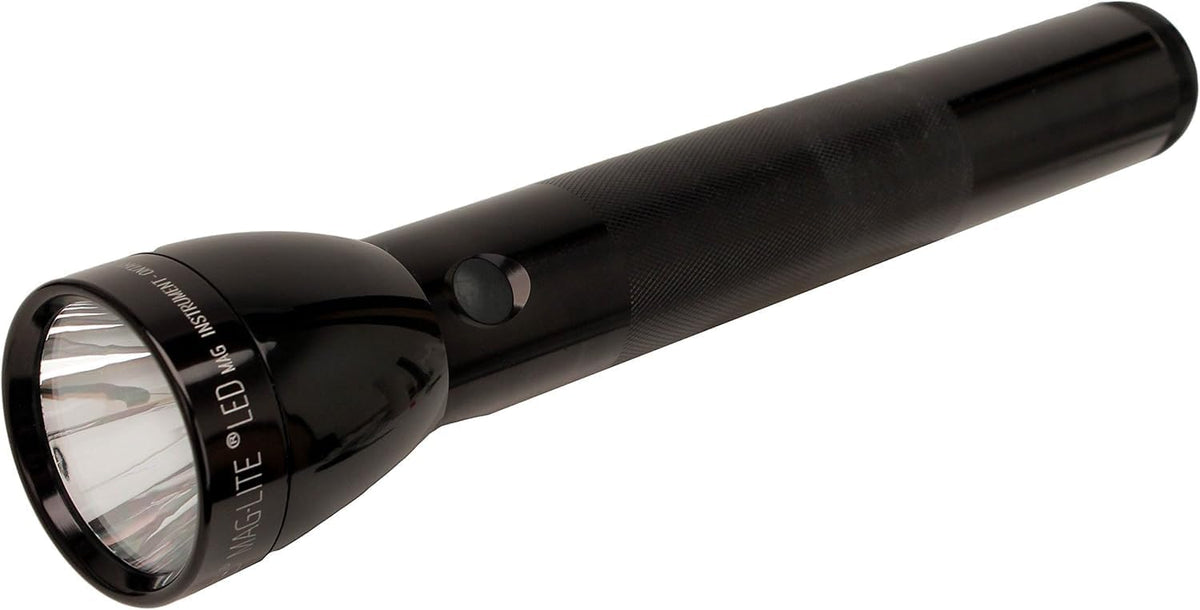 MagLite Battery-Powered LED Flashlight – ML300L 2-Cell D Flashlight with Adjustable Focus, Precise Beam, Long Battery Life, Water-Resistant for Emergency, Outdoor, and Camping