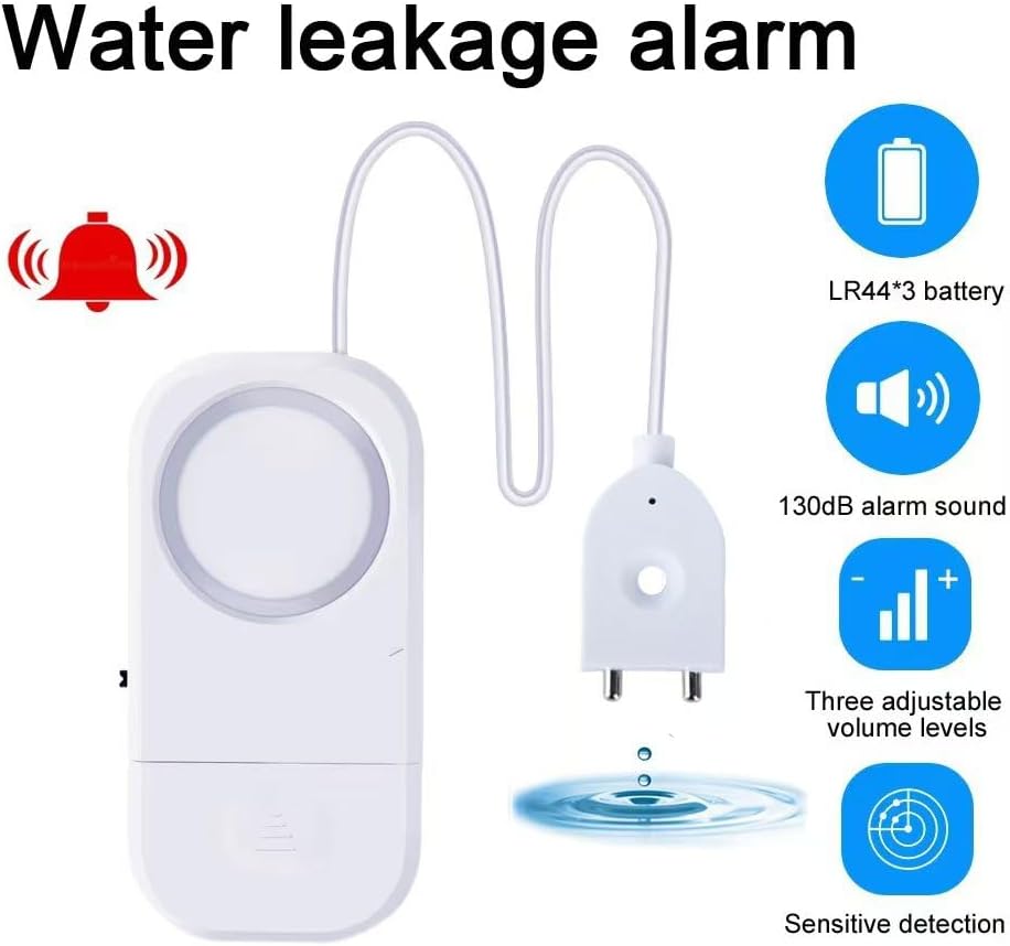 Smart Water Leak Detector, 120dB Adjustable Alarm Suit for Home，Water Sensor for Basement, Water Leak Alarm,3 PCS