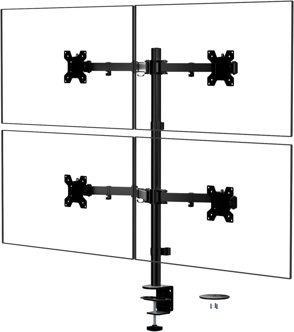 WALI Quad Monitor Desk Mount for 13-32 inch Computer Screens, 22lbs per Arm