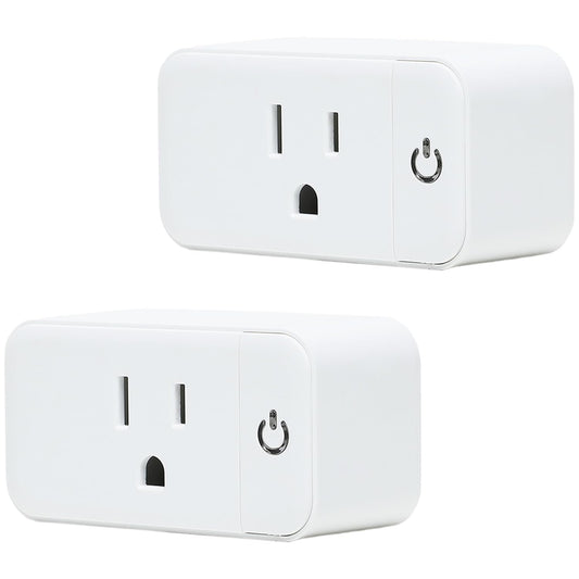 Smart Plug - 2 Pack 2.4G Wi-Fi Outlet Works with Echo, Alexa & Google Home | Smart Plug with Timer, Remote, Voice & Group Controller | No Hub Required