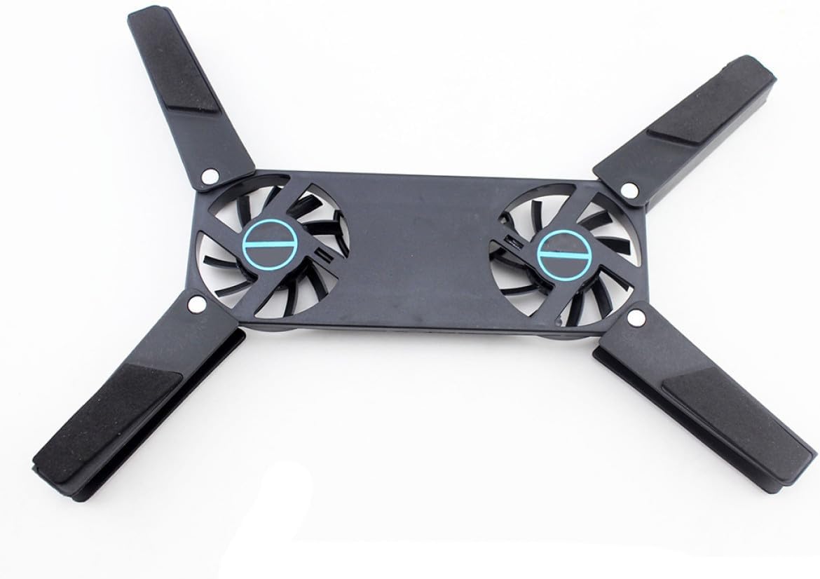 2PCS Laptop Cooler Pad with Dual Fans USB Powered Quiet Cooling Stand Anti-Slip Mat Compatible with All Laptop for Gaming and Work