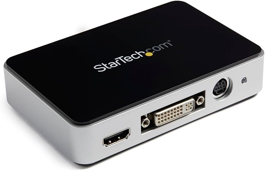 StarTech HDMI to USB-C Video Capture Device, 1080p, 60fps, TAA (UVCHDCAP) | External USB 3.0 Type-C Capture/Live Streaming, Comp with USB-C/USB-A/Thunderbolt 3, HDMI Audio/Video Recorder Adapter