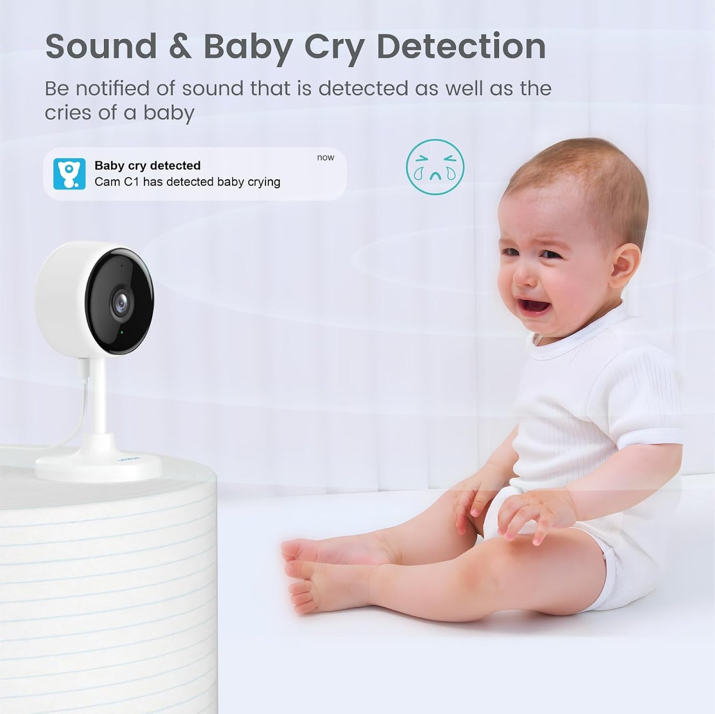 litokam Indoor Cameras for Home Security with Night Vision, Pet Camera with Phone App, WiFi Home Security Camara, Baby Monitor Work with Alexa, Motion Detection, 2 Pack, 2K