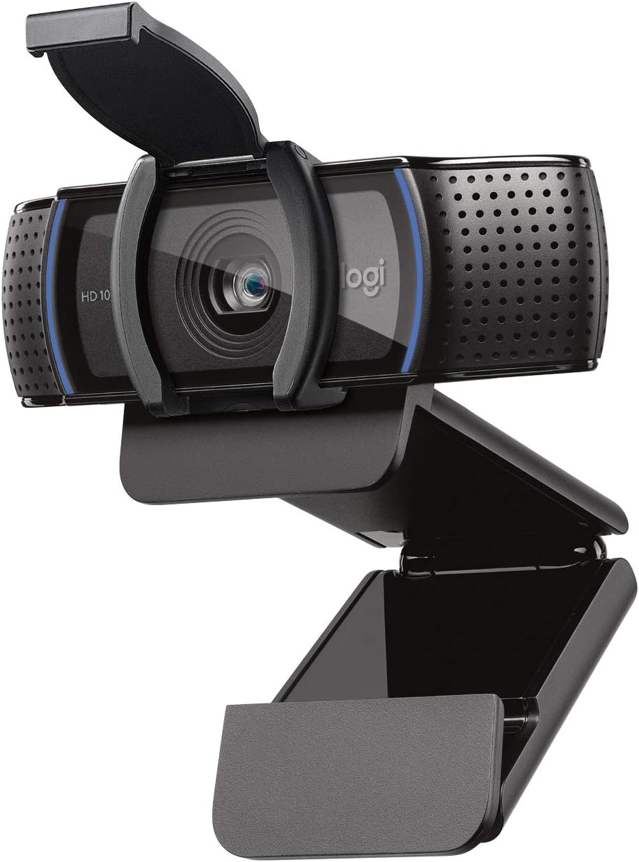 Logitech C920S HD Pro Webcam Full 1080p/30fps Video Calling Clear Stereo | 30fps video calling, clear stereo audio, light correction, works with Skype, Zoom, FaceTime, Hangouts, PC, Mac, laptop
