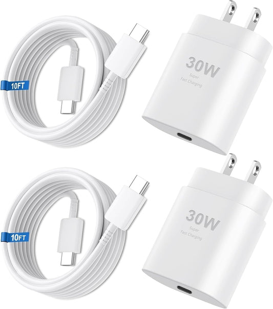iPhone 16 15 17 Pro Max Charger 30W Type C Chargers USB C Fast Charger Block iPhone 16 Chargers Fast Charging with 10FT C Charging Cable for iPhone 17/17 Pro Max/16/16 Pro Max/15/15 Pro/iPad/Samsung