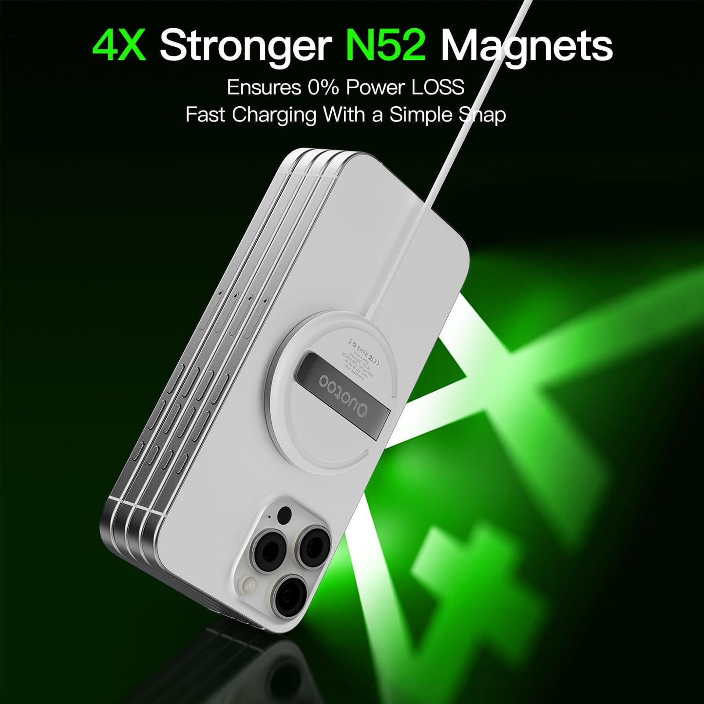 New for 15W MagSafe Charger: Magnetic Wireless Charging Pad for iPhone 17 16 15 14 13 12 Series AirPods 4-2 Pro, Strong Magnet, with PD20W Charging Block, Ultra-Thin Portable(2Pack 5FT)