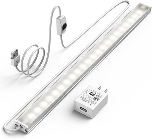 ASOKO 12 Inch Under Counter LED Lights Dimmable 5000K Plug in Light