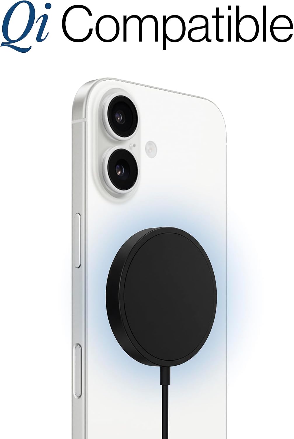 SPOTMINDERS Wireless Charger for iPhone, AirPods, Tracking Card 15W Flat Fast Charging Pad QI Compatible with Samsung, Android, Apple - Magsafe, Non-Slip Surface, Advanced Cooling - No AC Adapter