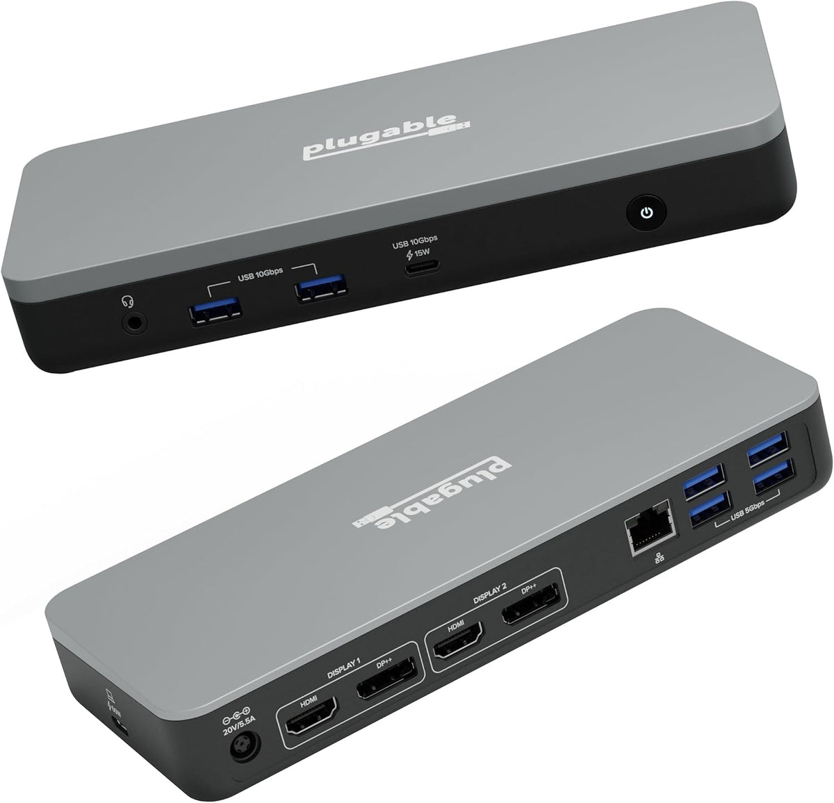 Plugable 12-in-1 Dual 4K USB-C Docking Station for ChromeOS/Windows