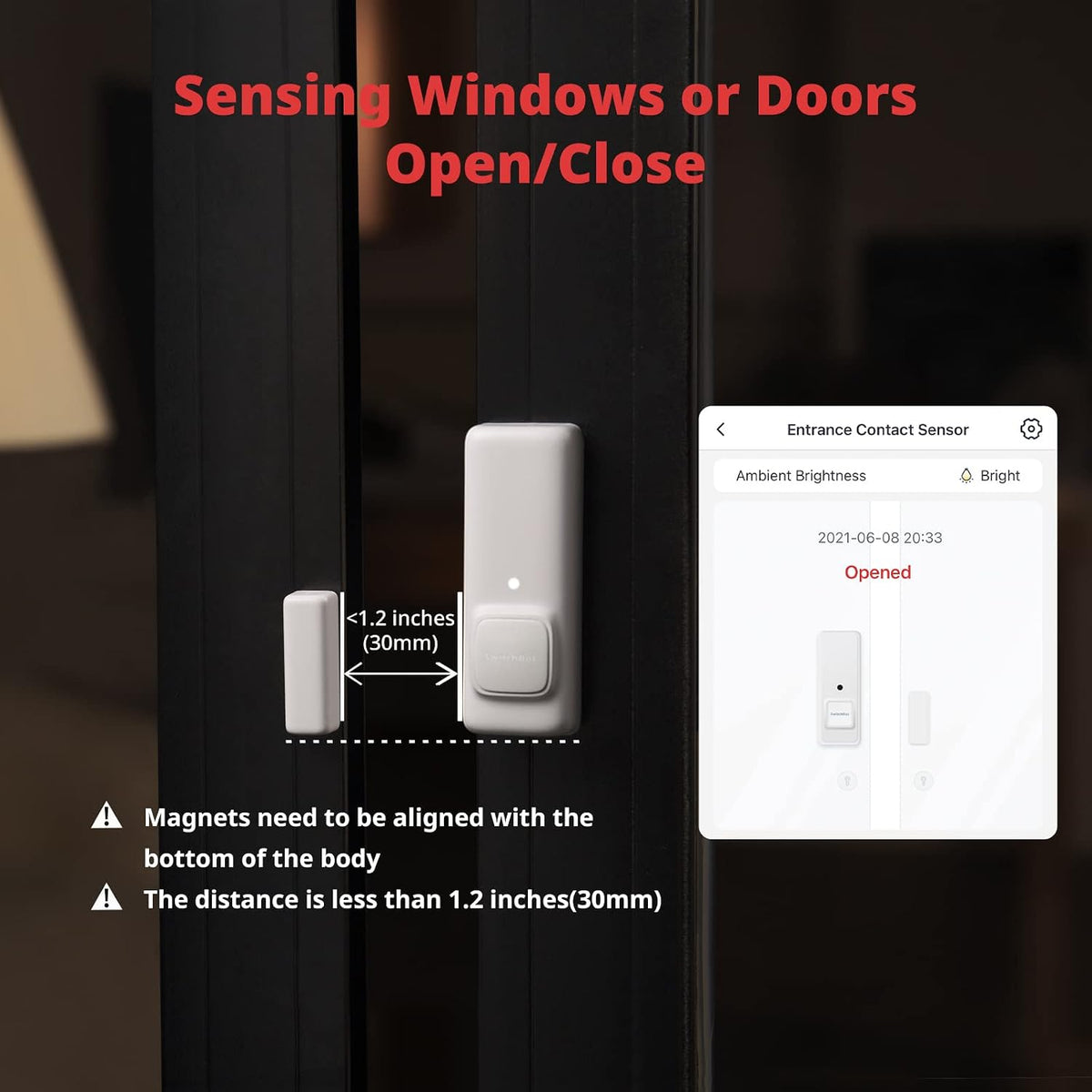 SwitchBot Door Alarm Contact Sensor(3 pack) & SwitchBot Hub Mini Smart Remote