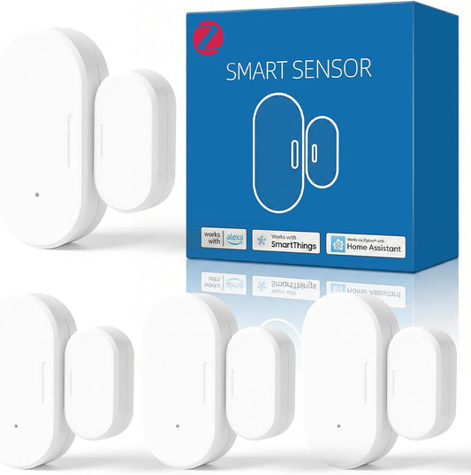 4 Pack Zigbee Door Sensor, Mini Smart Contact Sensor for Home Automation, Kid Safety, Compatible with SmartThings, Alexa, Home Assistant, Aeotec, Hubitat, Homey, Zigbee Hub Required