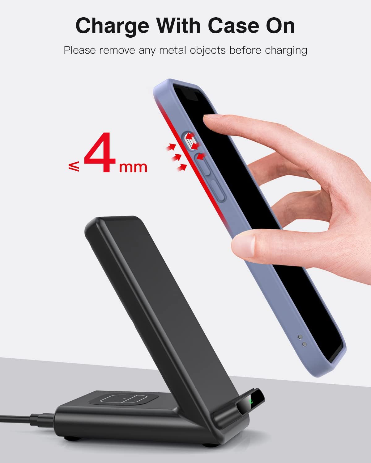 Wireless Charging Station,3 in 1 Charging Stand for Apple Multiple Devices | Fast Wireless Charger for Apple Watch Ultra 11 10 9 8 7 6 SE 5 4 3, for iPhone 17/Air/16/15/14/13/12,for AirPods Pro (Black)