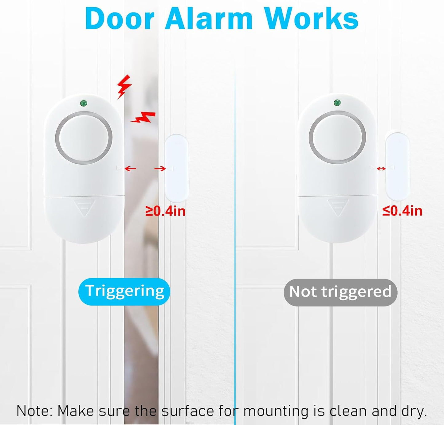 Window Alarm Sensors,120DB Door Alarms for Kids Safety, Door Chime, Burglar Alarm-Window Alarms for Home