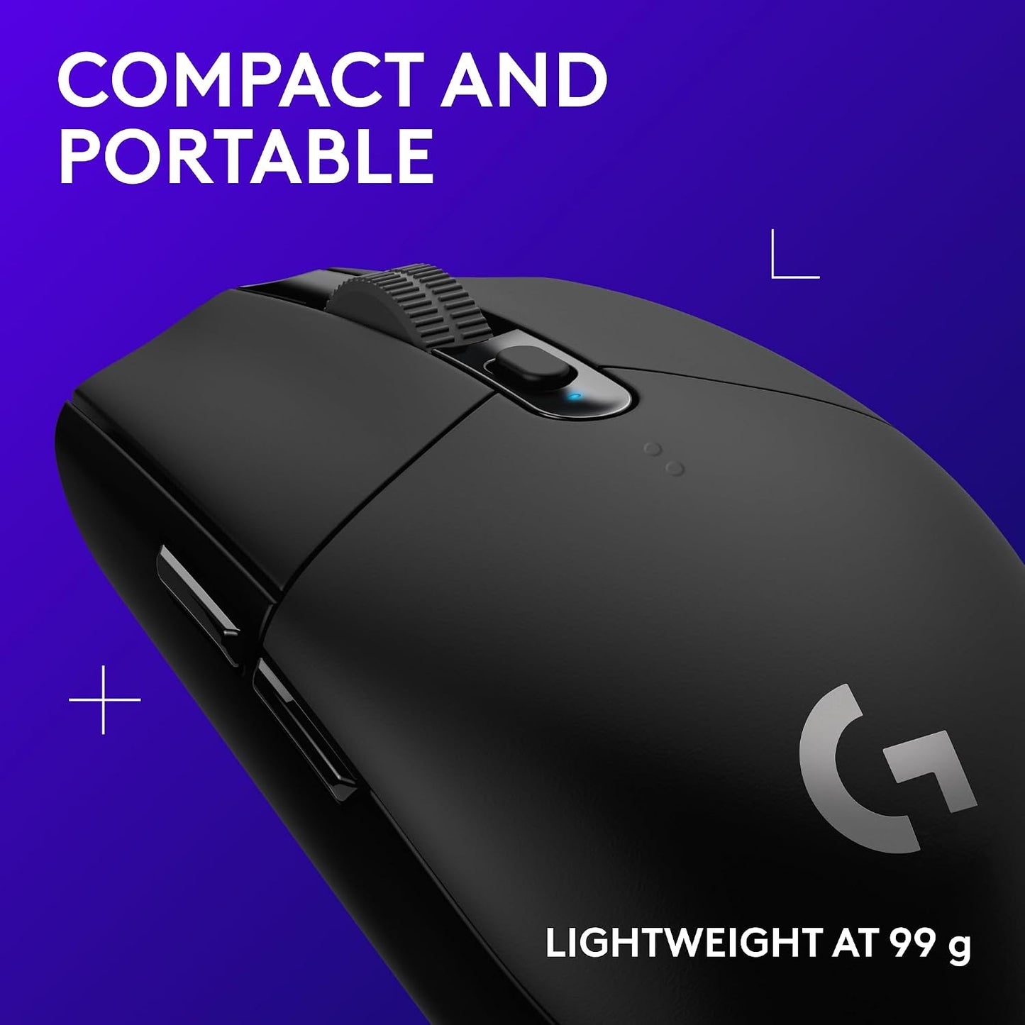 Logitech G305 Lightspeed Wireless Gaming Mouse - Black | Hero Sensor 12, Lightspeed 1ms Wireless, Up to 250h on 1xaa, 6 Programmable Buttons, 99g with Battery