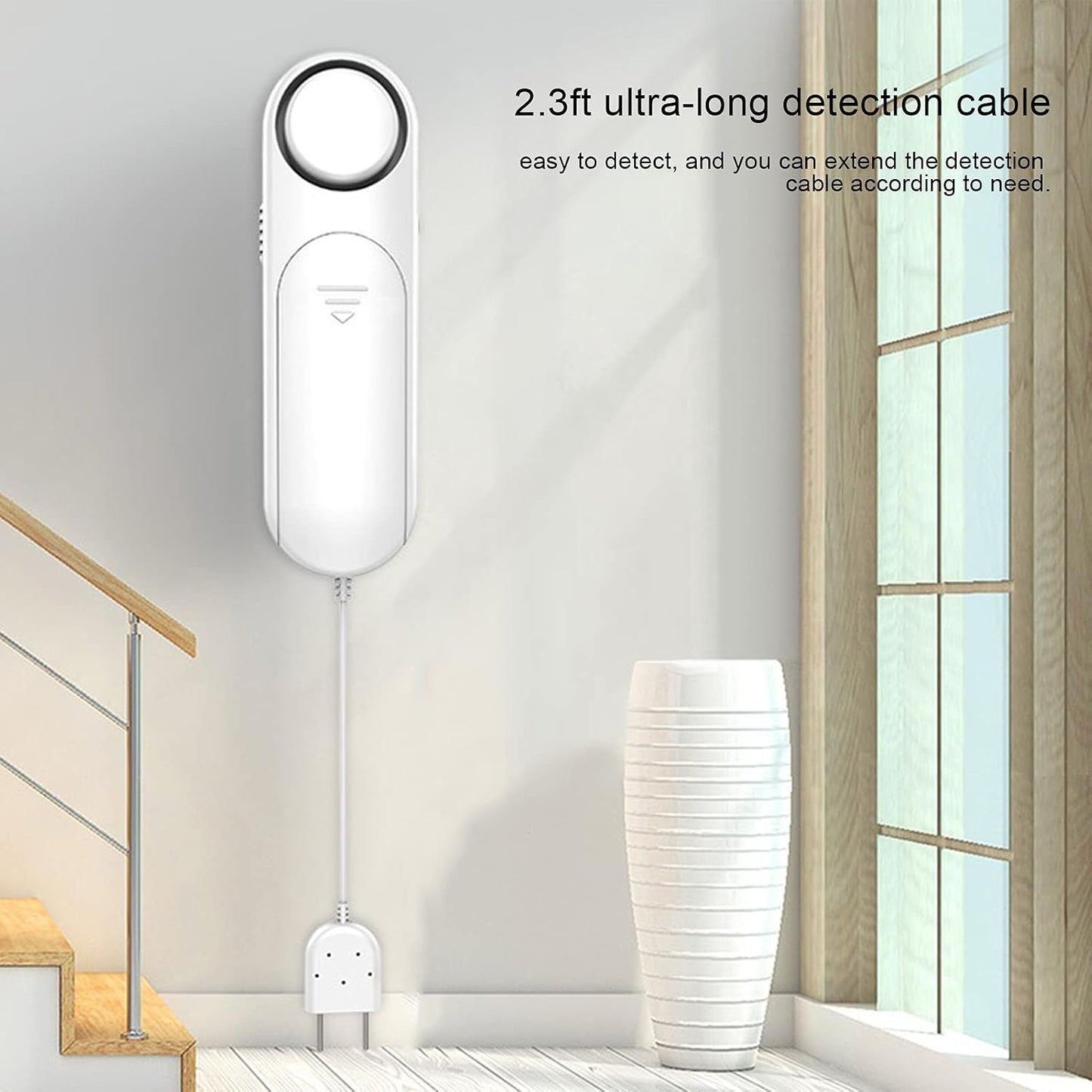 Water Leakage Detector, 120 dB Sensitive Leak and Drip Alert Overflow Flood Level Leaks Alarm Sensor for Home Kitchen Bathroom