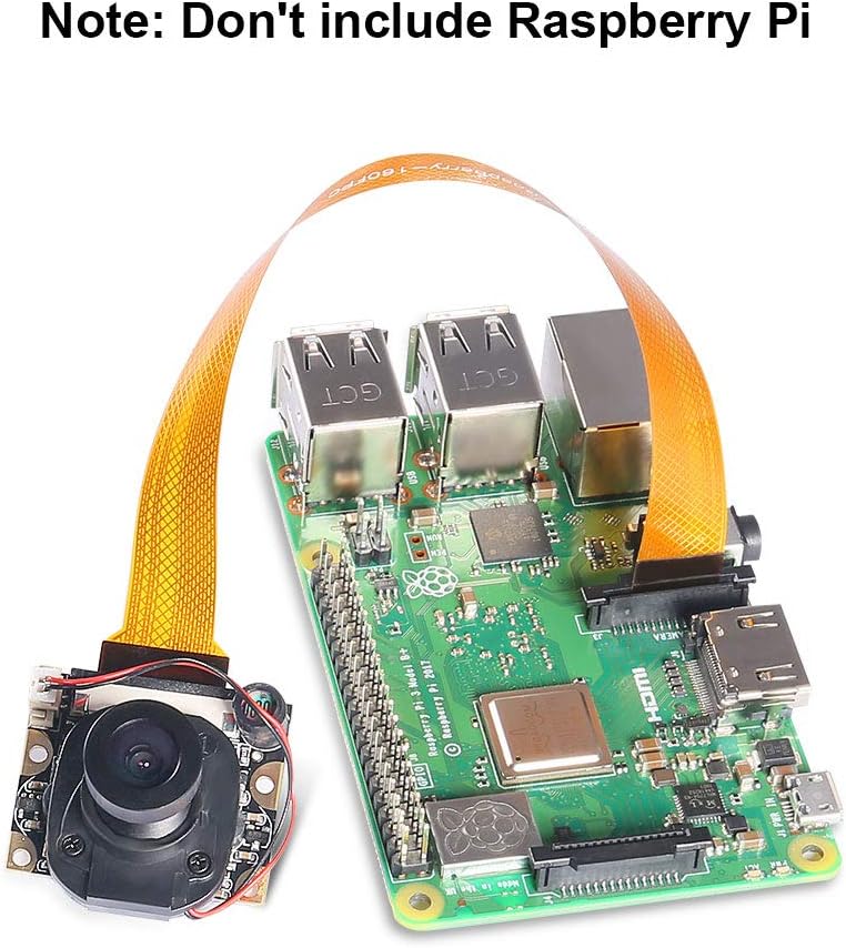 for Raspberry Pi 3 Model B+ Camera Module Automatic IR-Cut Switching Day/Night Vision Video Webcam Adjustable Focus 5MP OV5647 Sensor 1080p HD for Raspberry Pi 2/3 Model B Model A A+ Zero/Zero W