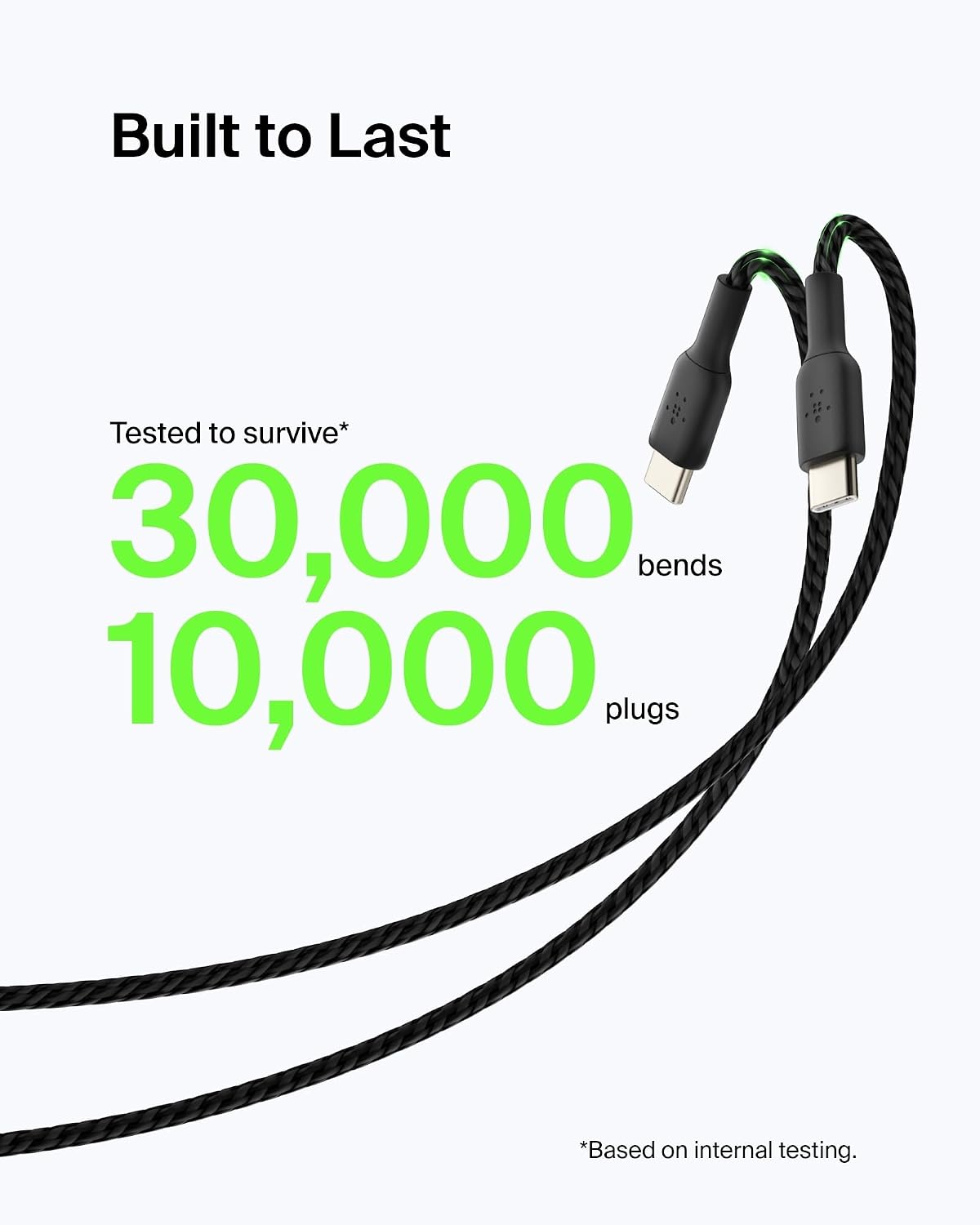 Belkin USB A to USB C 15W Braided Cable, 3.3ft, iPhone Charger Cord | iPhone 17/16/15, Samsung Galaxy S26, Google Pixel 10, iPad, AirPods, Nintendo Switch 2, Steam Deck, CarPlay, car charger cord