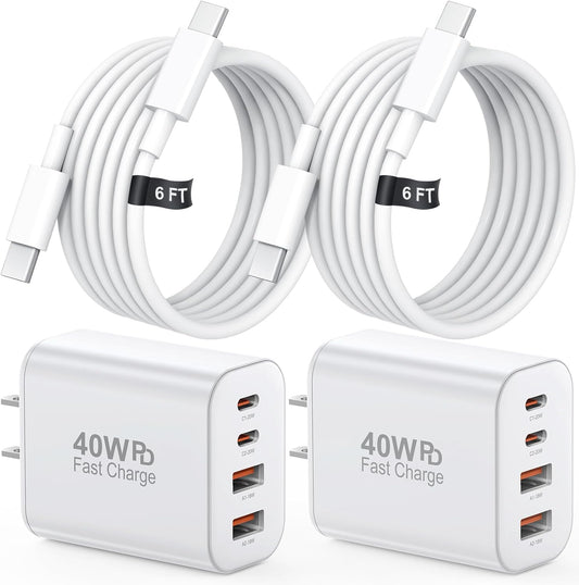 USB C Charger for iPhone 18 17 16 Charger with 10FT Cable Multiport Power