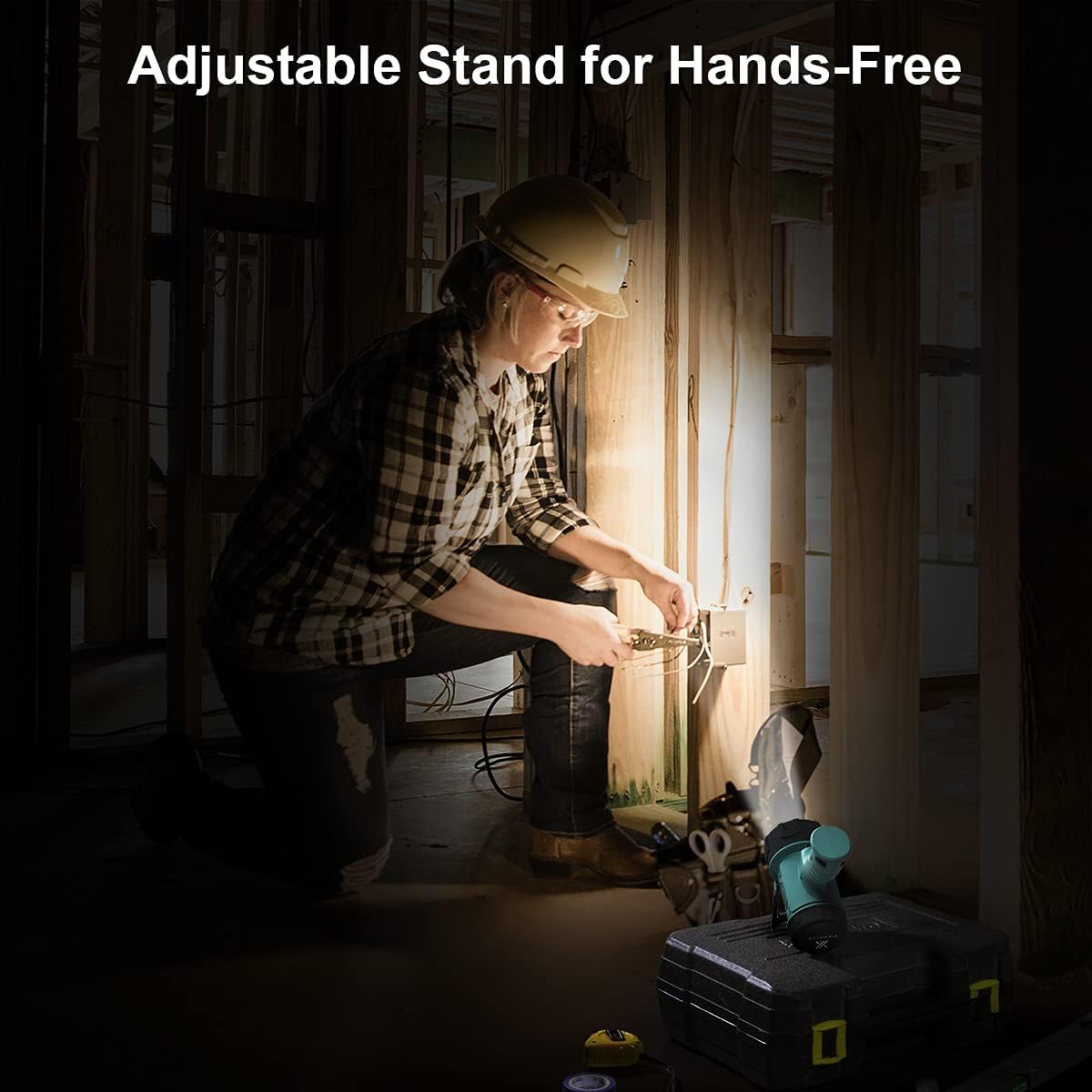 YIERBLUE Rechargeable Spotlight, Super Bright 1000,000 High Lumen LED IP67 Waterproof Handheld Spotlight Long Lasting Large Flashlight Searchlight with Detachable Red Light Filter