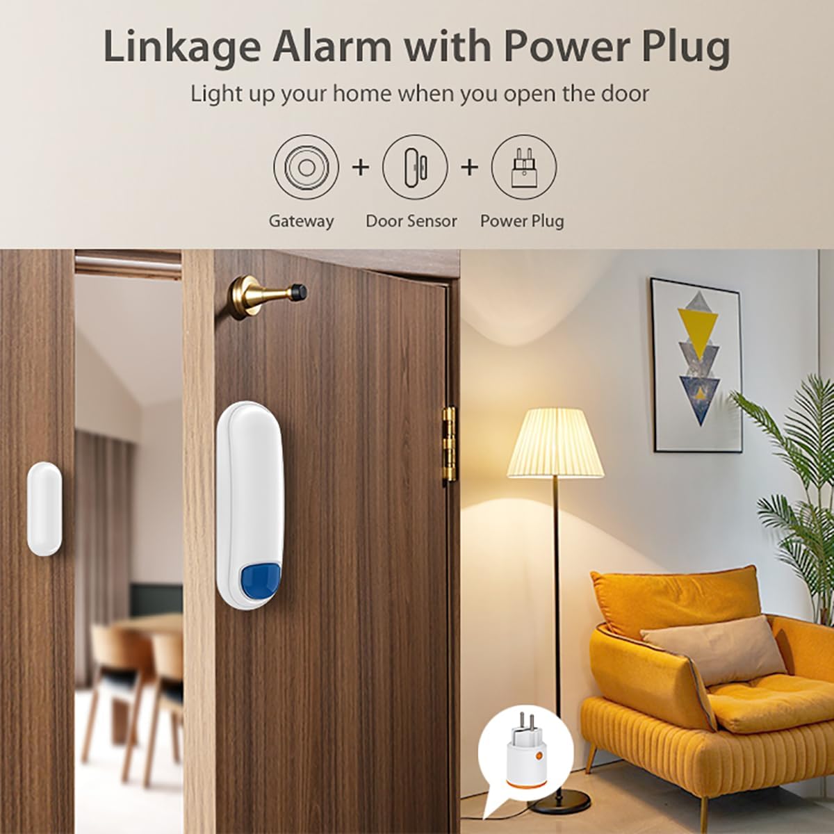 Zigbee Door Window Contact Sensor, 24h Monitor, SmartThings, Home Assistant | 24-hour monitoring for doors & windows; requires a Zigbee hub (not included); works with SmartThings, Home Assistant
