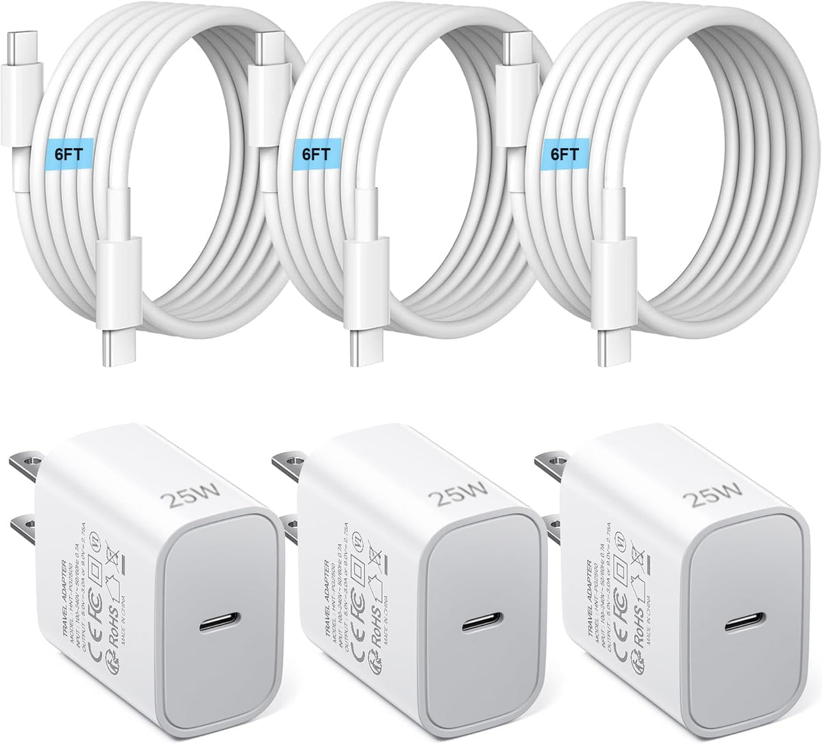 Multi USB Charger USB C Charging Station Block 50W 12 Ports Multiple USB C Hub USB Charging Strip for iPhone 13/14/15/16/Smartphone/Tablet