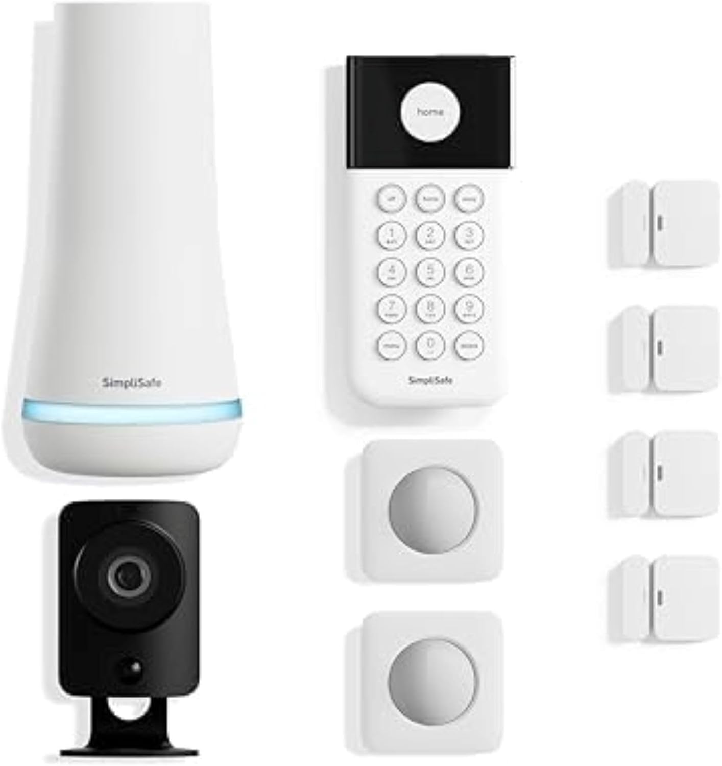 SimpliSafe 9 Piece Wireless Home Security System w/HD Camera - Optional 24/7 Professional Monitoring - No Contract - Compatible with Alexa and Google Assistant