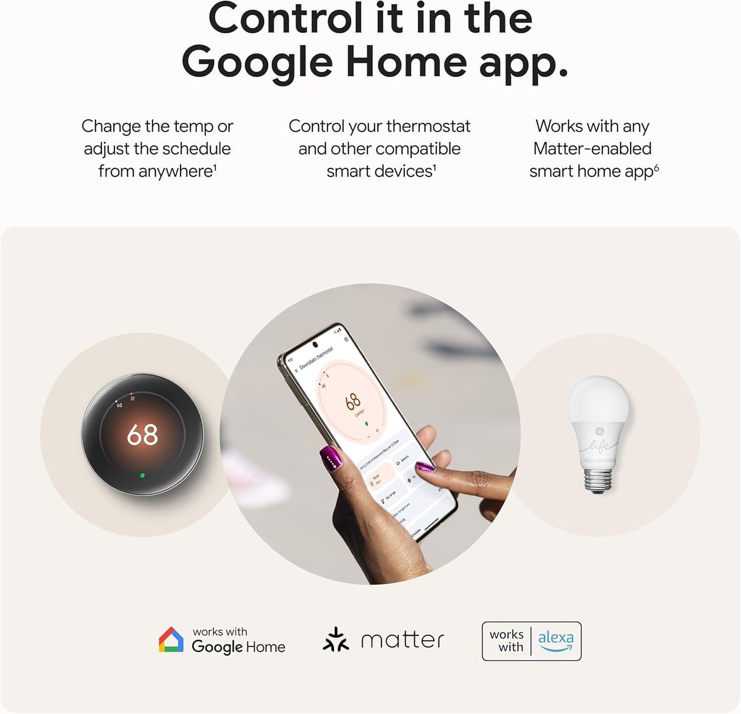 Google Nest Learning Thermostat Pro Edition with Temperature Sensor (4th Gen, 2024) Smart Energy Saving, Advanced Calibration, Adaptive Eco, Compatible with Alexa &amp; Google Home (Polished Silver)