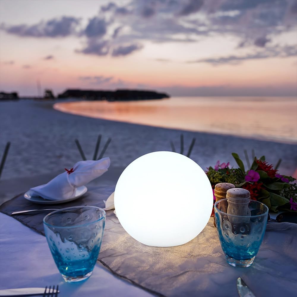 LED Globe Orb Light, 6-in LED Light Up Ball, Cordless Glowing Orb for Kids | KEROVI Rechargeable Globe Lamp w/Remote, 16 Dimmable Color & 4 Mode, Waterproof Ambient Light for Bedroom Nursery Desk Garden