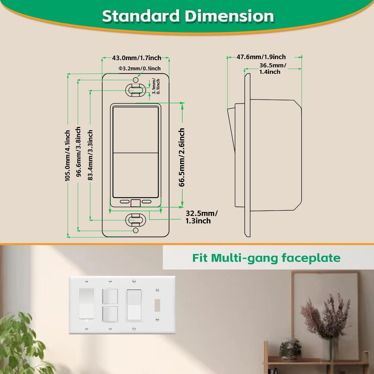 Zigbee Smart Switch no Neutral Required | 1 Channel Rocker Paddle Smart Light Switch Compatible with Alexa, SmartThings and Work with Google Home, Smart Home Devices, 1-Pack