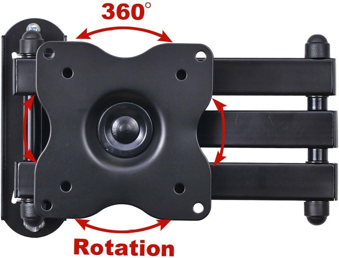 VideoSecu ML12B TV LCD Monitor Wall Mount Full Motion 15 inch Extension Arm Articulating Tilt Swivel for Most 19"-31" LED TV Flat Panel Screen with VESA 100x100, 75x75 1KX