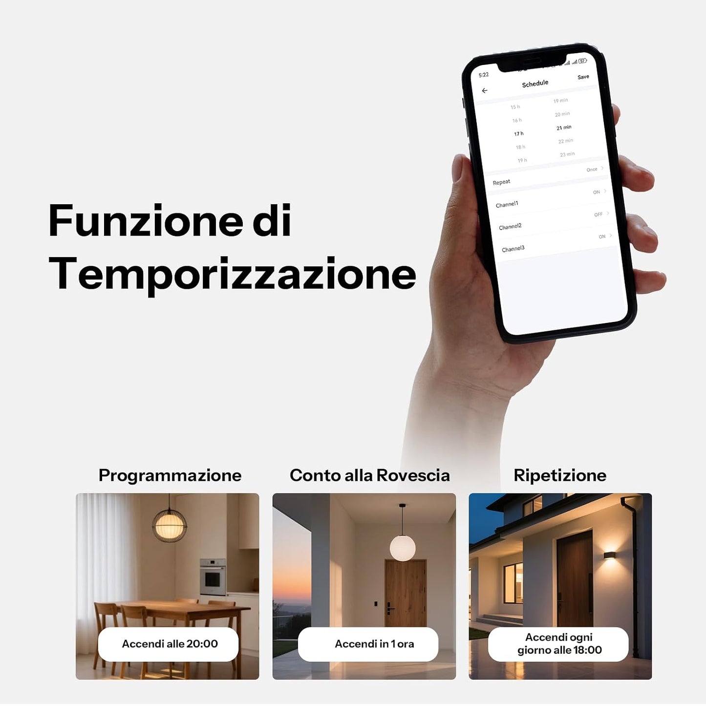 SONOFF TX Gen2 Smart Wall Touch Switch, 3-Channel 120-Type Design, Wi-Fi for eWeLink Automation, Matter Enabled, Works with Apple Home/Google Home/Amazon Alexa - T6-3C-120M