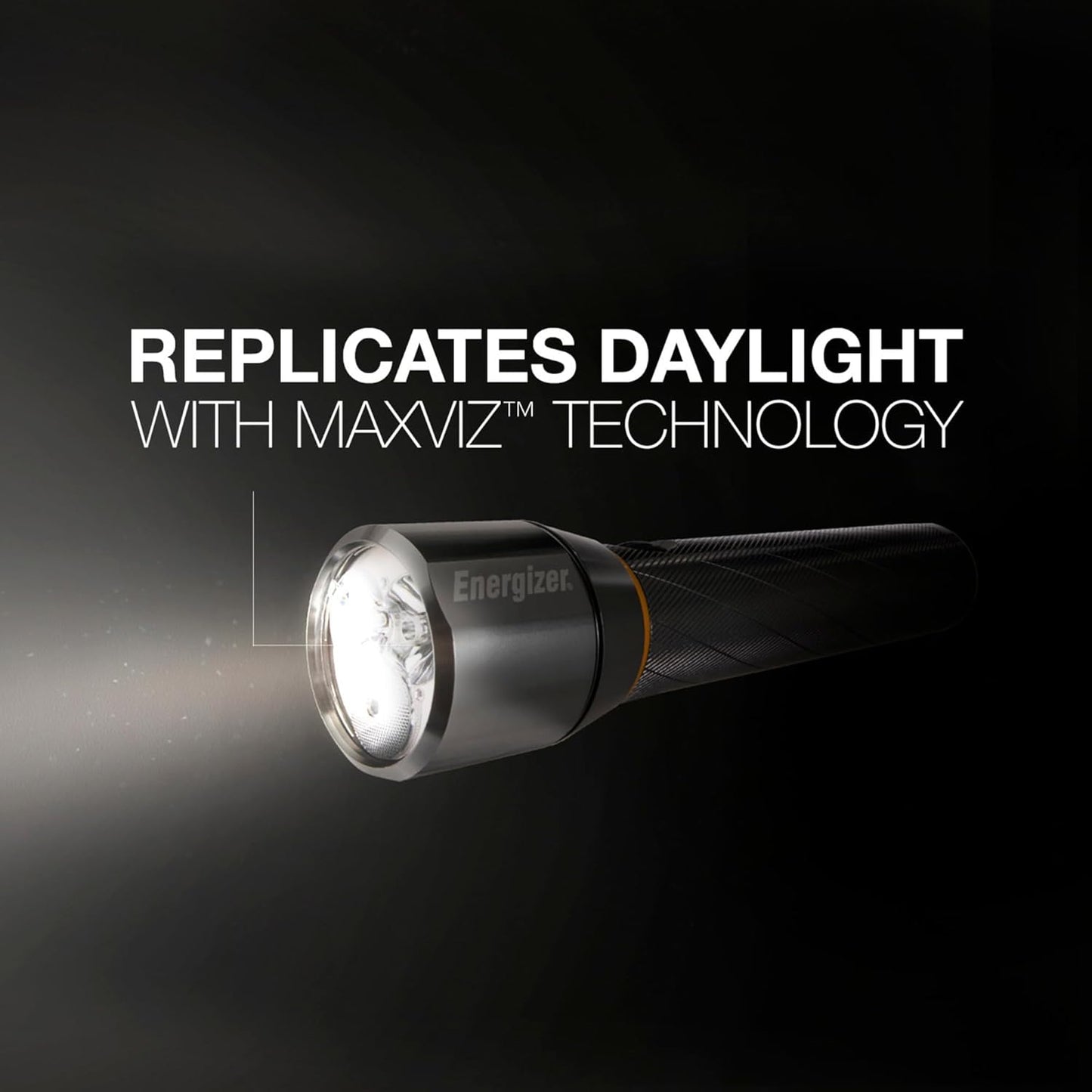 Energizer Vision HD Extra Performance LED Flashlight with Digital Focus, Durable and Bright Flashlight for Hurricane Supplies and Camping Gear, Flash Light with AA Batteries Included, Pack of 1