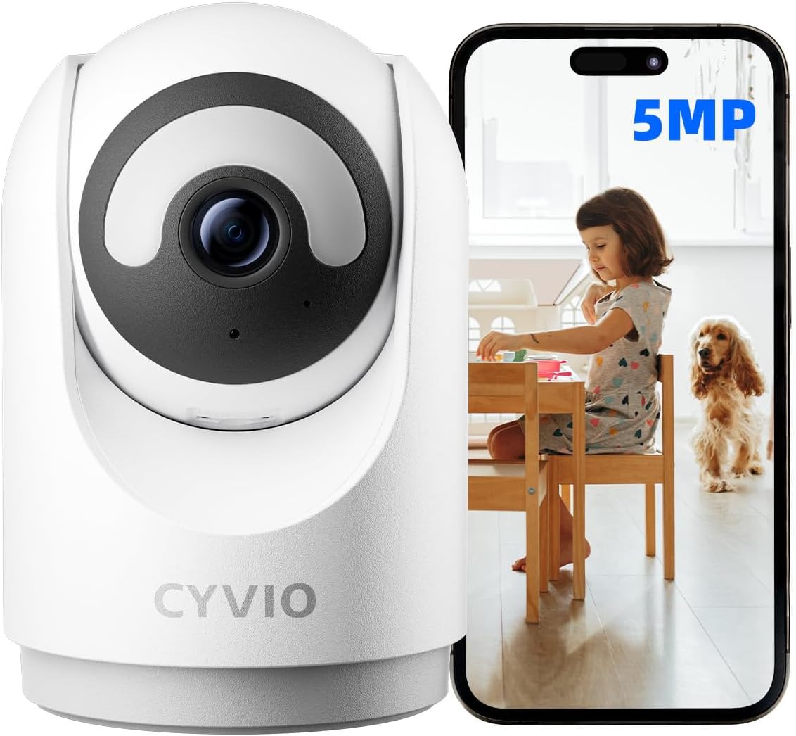5MP Indoor Security WiFi Camera, with Smart Night Light, 2.4/5GHz