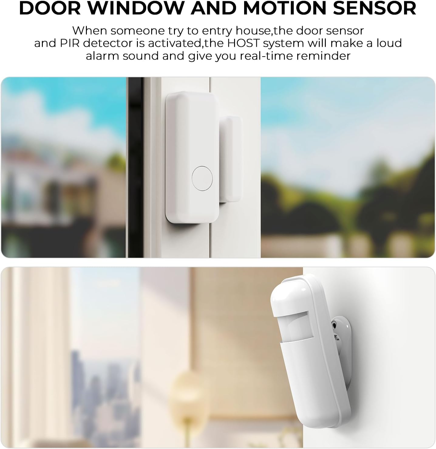 2026 WiFi+GSM/4G Home Security System with Instant Smart Life or Tuya App Real-Time Alert,Door & Window Alarms for Home for Apartment,Kids Safety,Office,NO Monthly Fees,SOS Button,Remote Control
