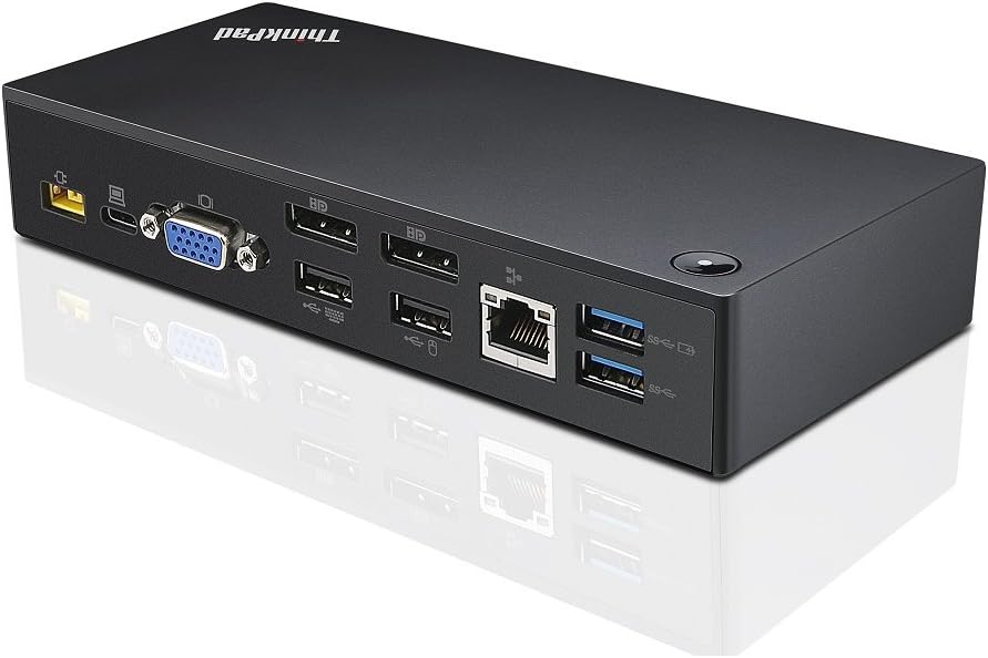 Lenovo ThinkPad USB-C UltraDock With 90W 2 Prong AC Adapter (40A90090US, USA Retail Packaged)