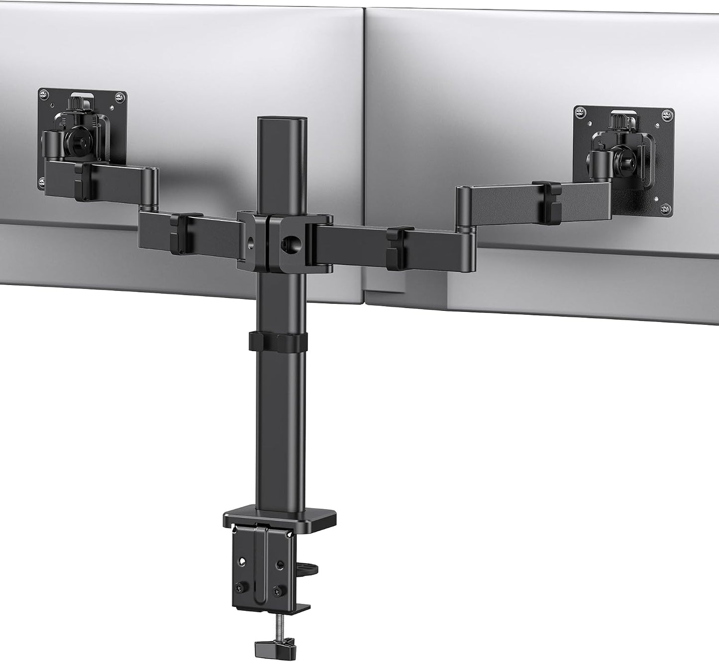 ErGear Dual Monitor Stand for 17-32 inch, Dual Monitor Mount with Adjustable Tilt, Swivel, Rotation, Tiered Arms for Extra Height, Supports 22 lbs per Arm