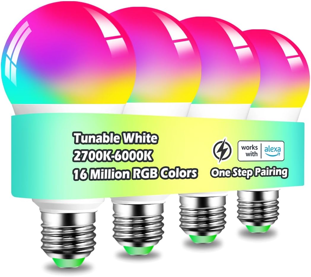 MELPO Smart Light Bulbs, 1300LM Color Changing Light Bulb, E26 Smart Bulbs