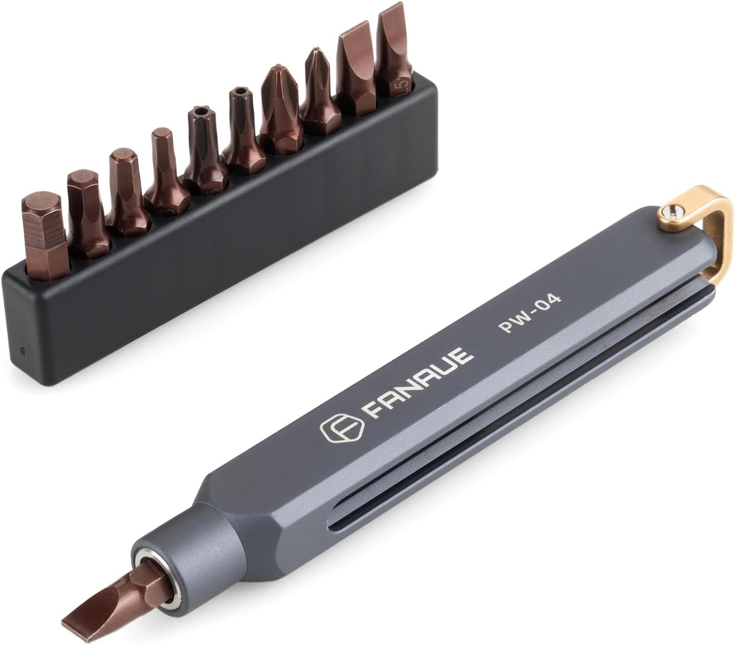 FANAUE Magnetic Screwdriver Set Durable EDC Portable Screwdriver with Side Storage for Electronics Repair DIY Compact Pocket Screwdriver
