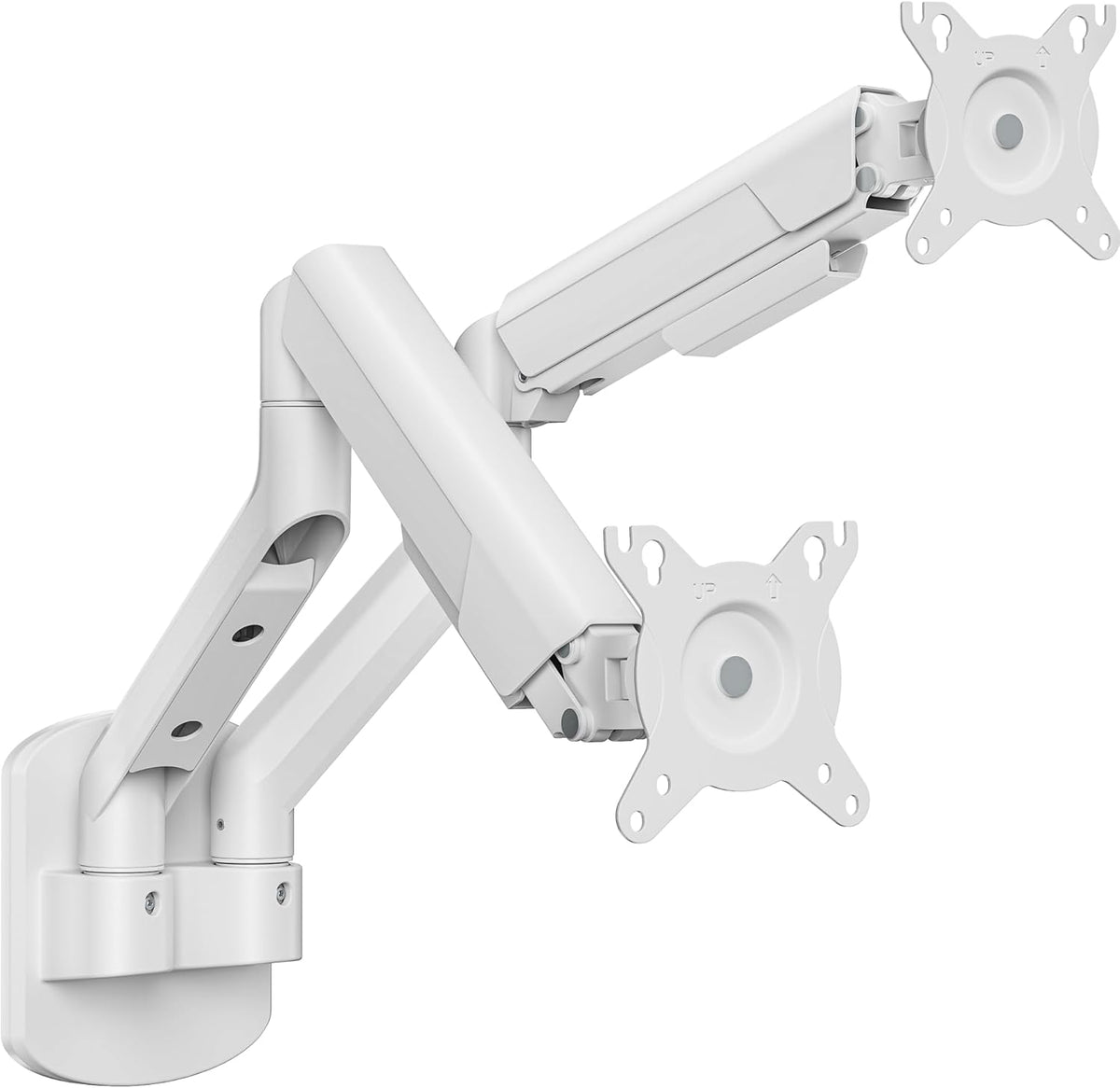 ARES WING 17-35 Inch Ultrawide Dual Monitor Wall Mount, White