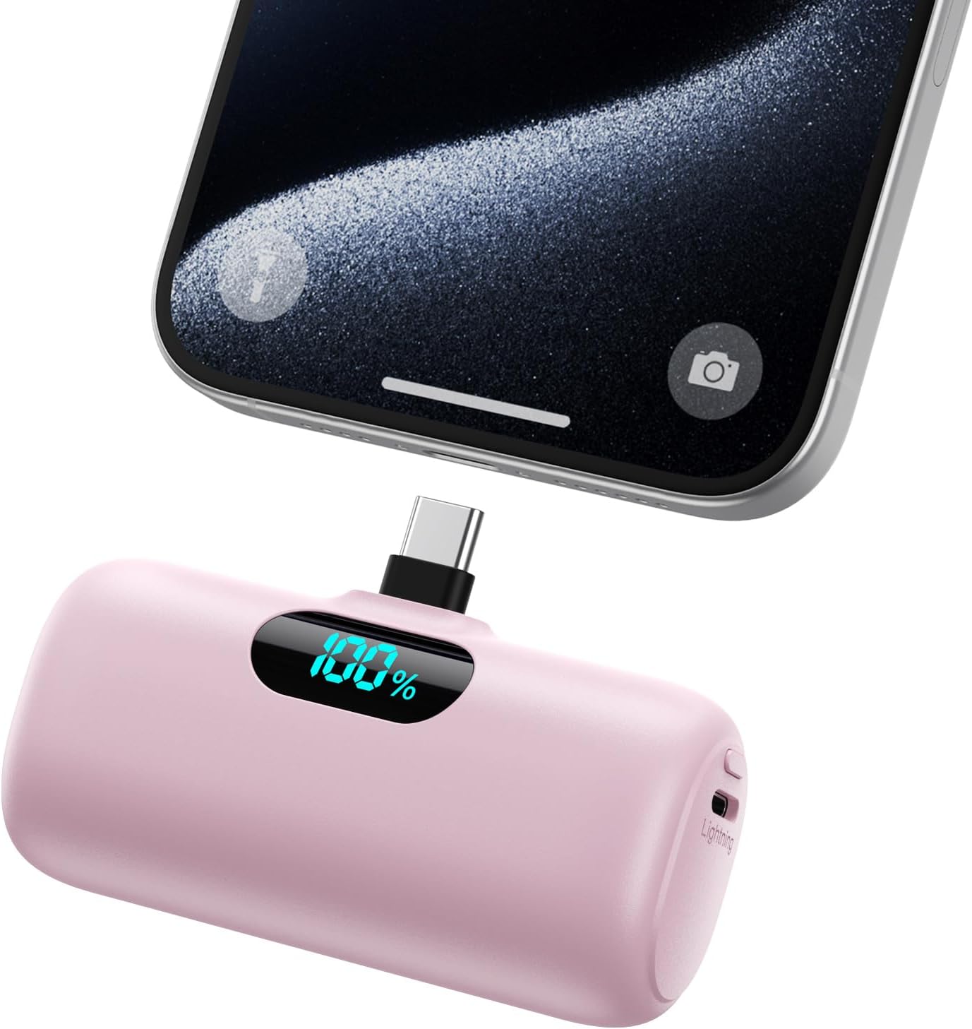 Mini Portable Charger USB C Power Bank,Upgraded 5000mAh PD Fast Charging Battery Pack Built-in USB-C Connector Travel Essential for iPhone17/17Pro/17Pro Max/Air/16 Plus/16Pro Max/15 Series,Android