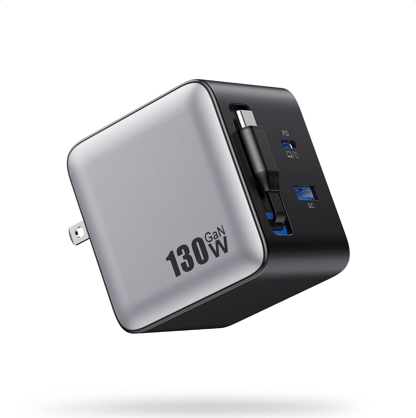 150W USB C Charger Block,GaN III Compact Foldable Wall Charger 3 Port Fast Charging Station,PD QC PPS Portable USB C Hub 100W Laptop Adapter for MacBook Pro/Air,iPad,iPhone 17/Pro,Galaxy S24,Dell etc