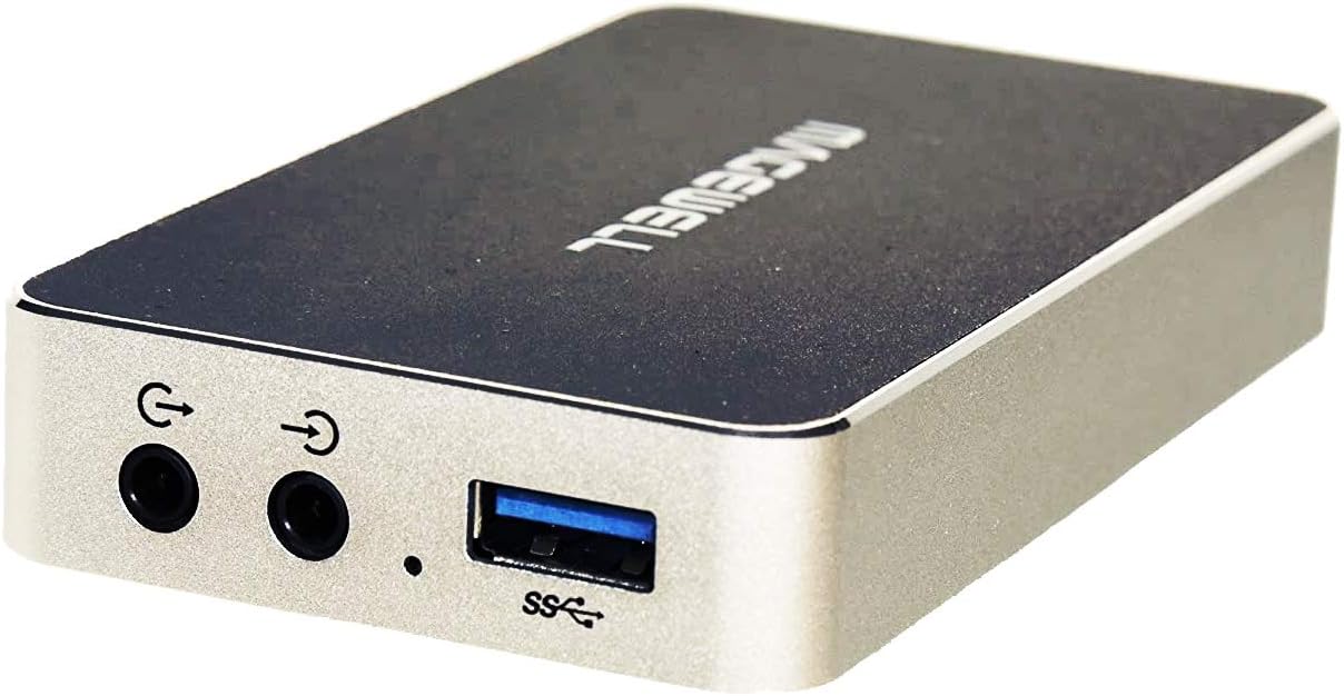 Magewell USB Capture SDI Plus– 1-Channel SDI to USB 3.1 Audio/Video Capture with Loop-Through, Analog Line I/O, Up to 2K / 120fps (32050)