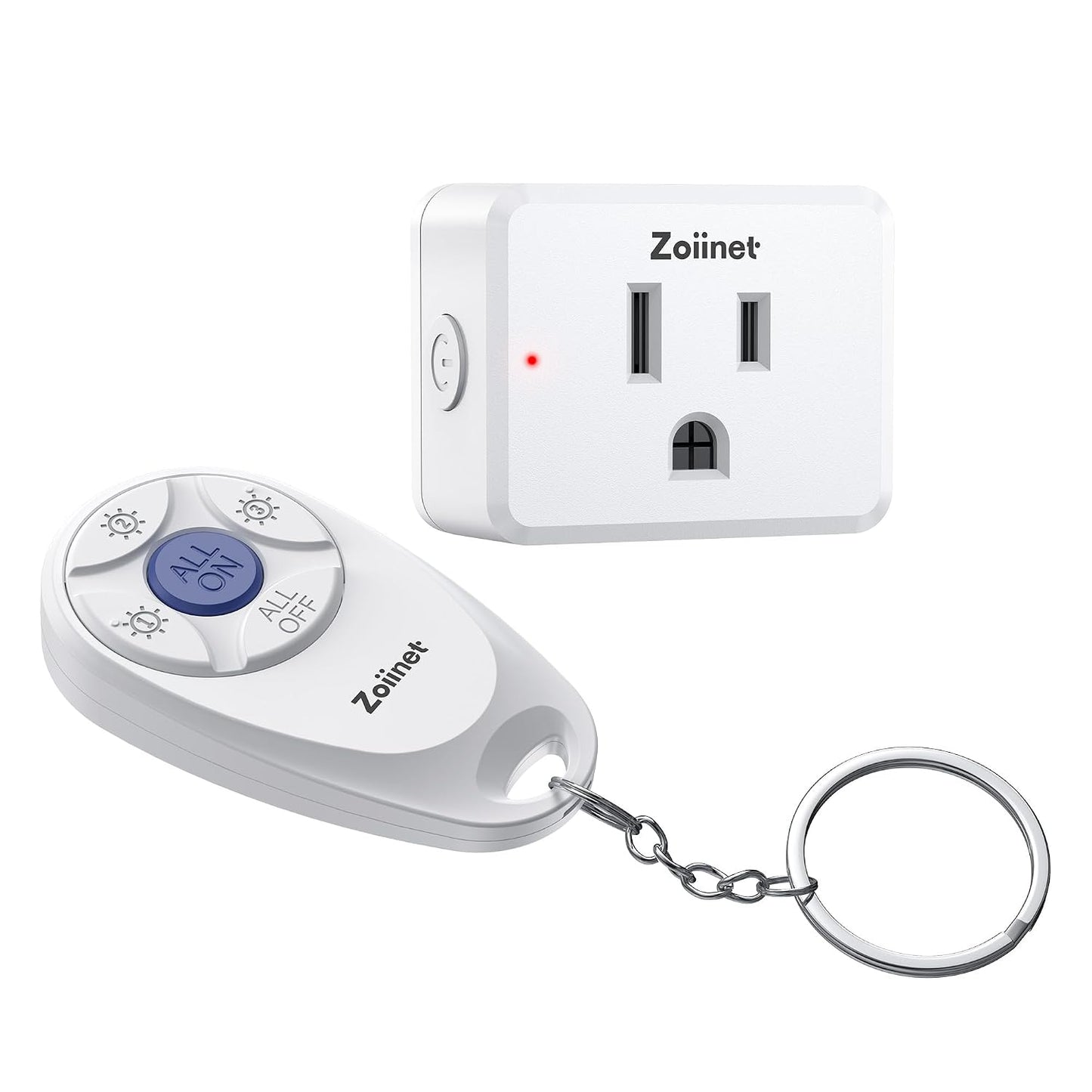 Zoiinet Mini 3-Gang Remote Control Outlet Plug Switches, Mini Key Design | 80-275V/15A/1500W, Removable, No Wiring No WiFi, 300 ft, Expandable, for Household Appliances, Christmas Tree, Fans, Lamps