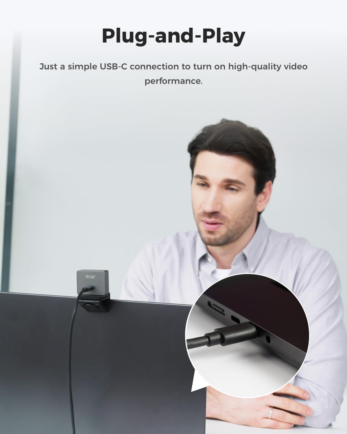 OBSBOT Meet 2-4K Webcam for PC with 1/2" Sensor, AI Framing & Autofocus | Beauty Mode, Lightweight, Gesture Control, HDR, Dual Microphone, 60 FPS, Web Cam for Streaming, Meeting, Gaming. (Space Grey)