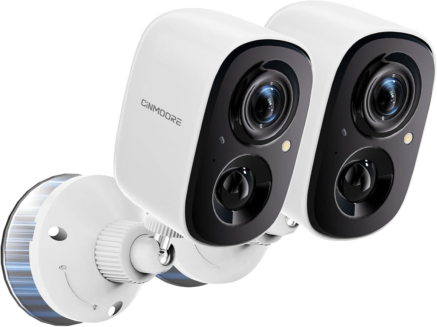 2.5K Wireless Home Security Cameras, Outdoor WiFi Non-Subscription AI Person Detection, 4MP Color Night Vision, Full Duplex 2-Way Audio, IP66 Waterproof Battery Powered, U.S. AWS Cloud