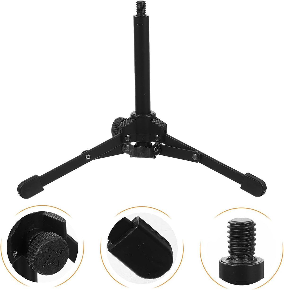 Microphone Metal Tripod Stand Foldable Adjustable Desktop