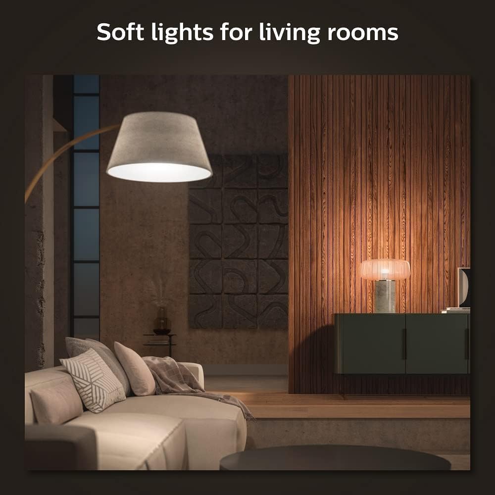 Philips Hue Smart 75W A19 LED Bulb - Soft Warm White Light - 1 Pack - 1100LM - E26 - Indoor - Control with Hue App - Works with Alexa, Google Assistant and Apple Homekit