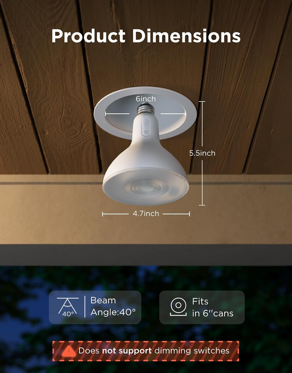 Govee Par38 Flood Light Bulbs, 1300Lm Smart Flood Light Outdoor 2-Pack